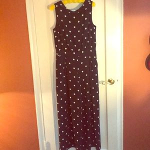 Boden navy polka dot jumpsuit